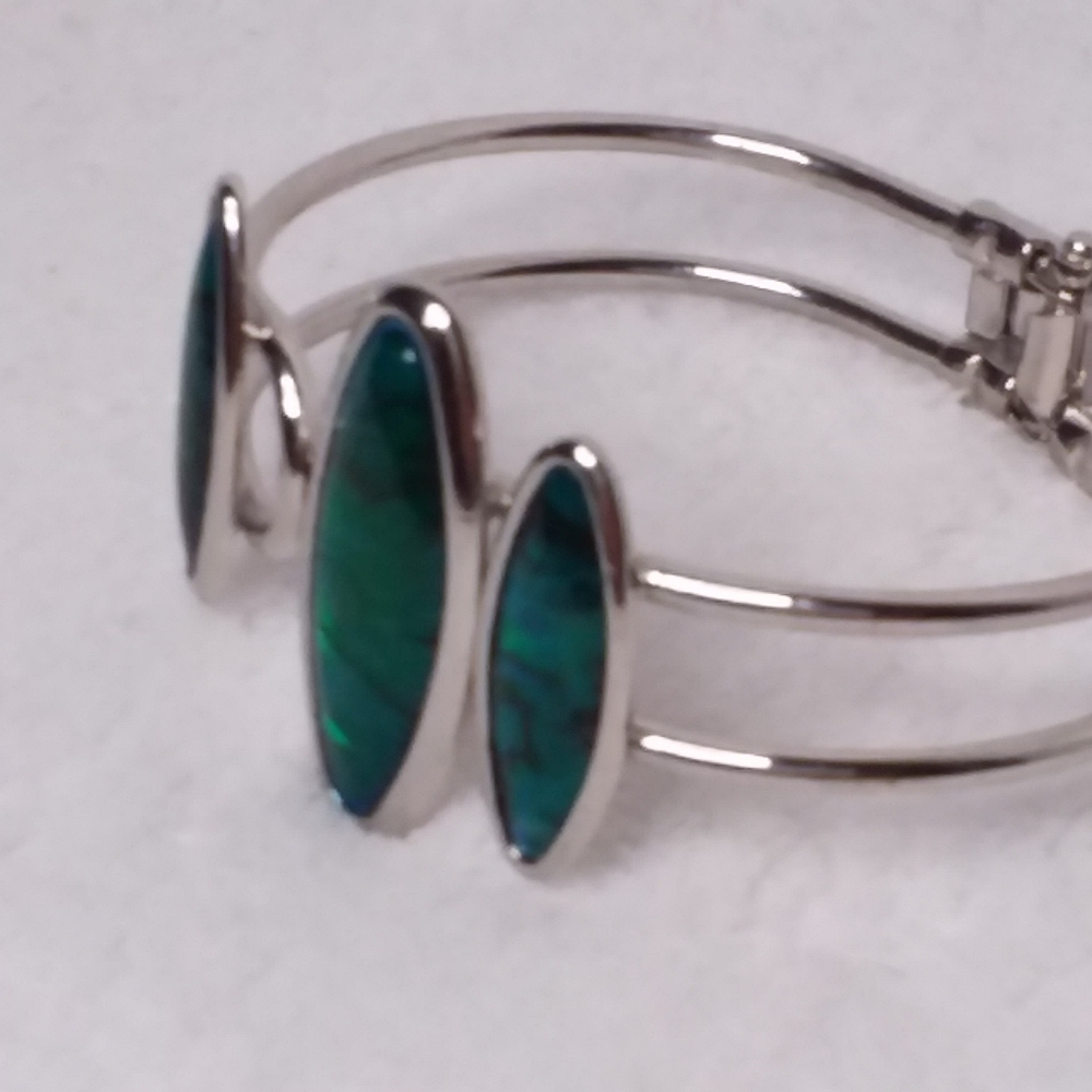 Bracelet Spring Set Silver Tone - Picture 2 of 5
